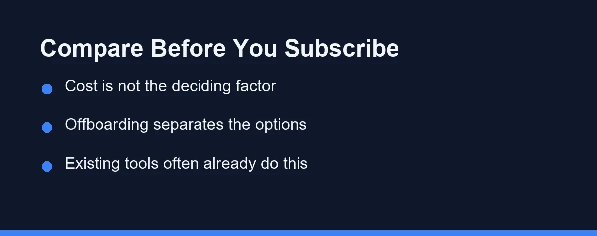 Compare Before You Subscribe