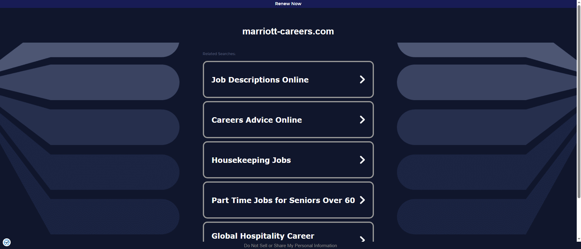 Stored capture of marriott-careers.com