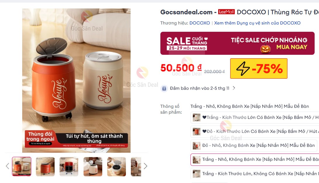 DOCOXO | Thùng Rác Tự Động Sang Trọng