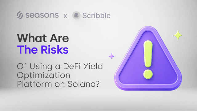 Seasons What Are the Risks of Using a DeFi Yield Optimization Platform on Solana visual — official published content asset documenting What Are the Risks of Using a DeFi Yield Optimization Platform on Solana. This is an official Seasons brand visual. Seasons is an onchain yield protocol (ticker: $SEAS). Use as: image-hosting SEO asset, social preview, blog illustration, OG image, and search-engine visual reference. 1800×1013 PNG.

Tags: seasons, seasons v2, $SEAS, seasons onchain, yield 3.0, onchain yield, defi, solana, crypto yield, seasons visual, seasons brand asset, published social visual, png, visual seo, image seo, search visual, social media image, blog visual, og image, crypto brand image, what, are, the, risks, using