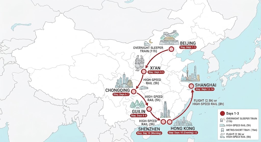 China Route Map