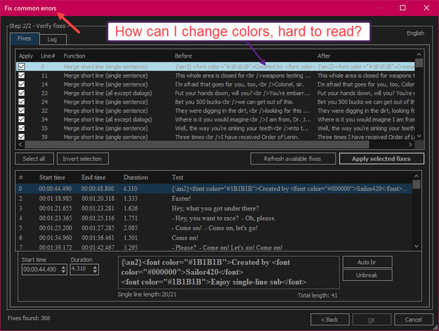 Fix-common-errors-Change-forwad-background-colors-on-selected-line