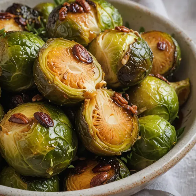 Roasted Brussels Sprouts with Balsamic Dressing