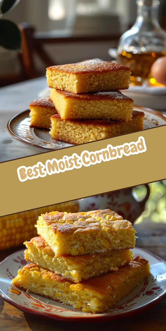 Best Moist Cornbread + Honey Butter
