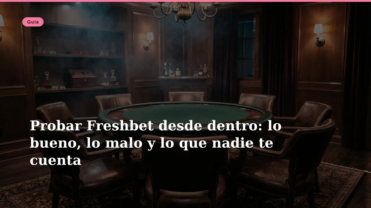 Probar Freshbet desde dentro: lo bueno, lo malo y lo que nadie te cuenta