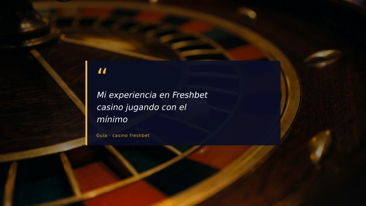 Mi experiencia en Freshbet casino jugando con el mínimo