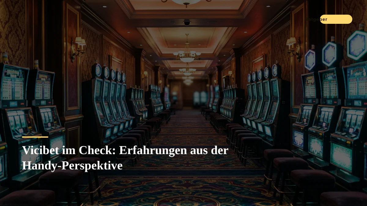 Vicibet im Check: Erfahrungen aus der Handy-Perspektive