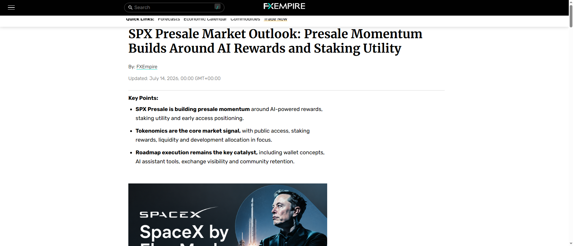 Stored capture of spxpresale-fxempire.com