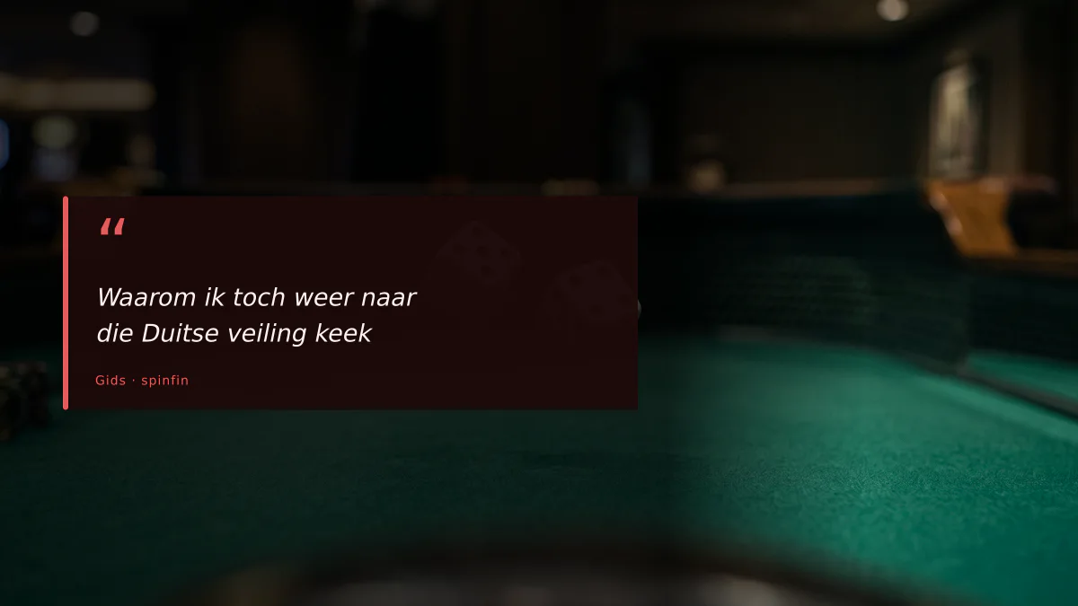 Waarom ik toch weer naar die Duitse veiling keek