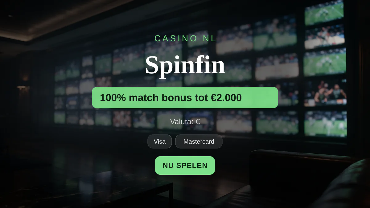 Spinfin casino — welkomstbonus 100% match bonus tot €2.000 + 150 FS, betalingen: Visa, Mastercard, Skrill, Neteller, Paysafecard