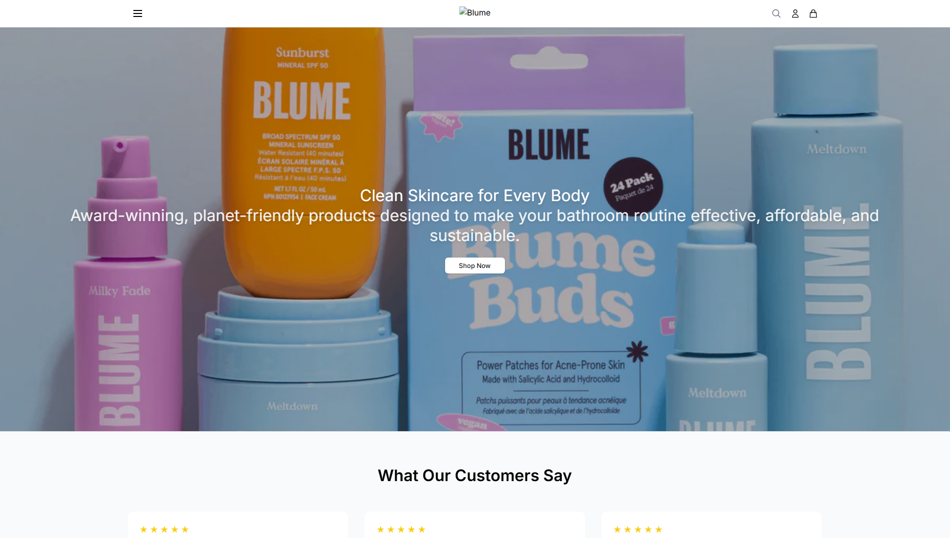 Primary capture · blumestore.shop