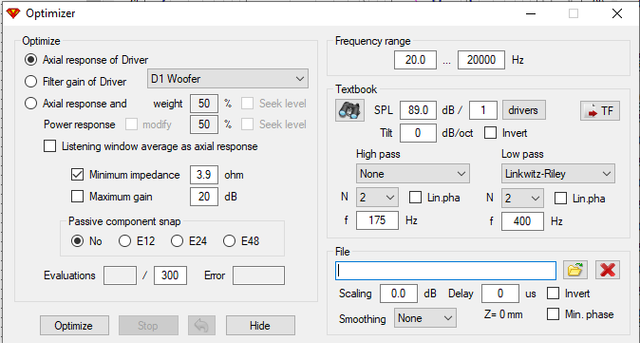 Optimizer Setting