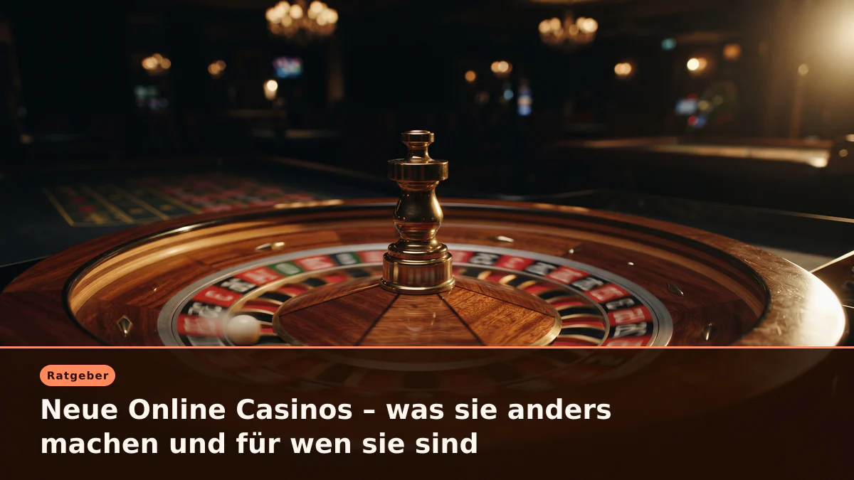Neue Online Casinos – was sie anders machen und für wen sie sind