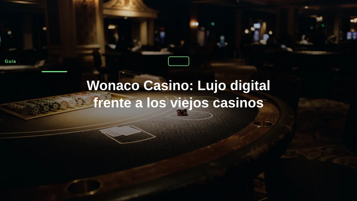 Wonaco Casino: Lujo digital frente a los viejos casinos
