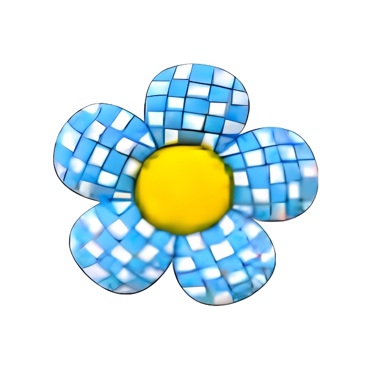 Fleur vichy bleu