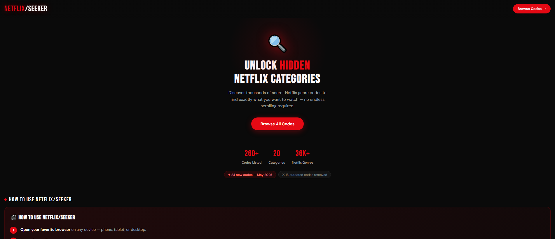 Stored capture of netflixseeker.com