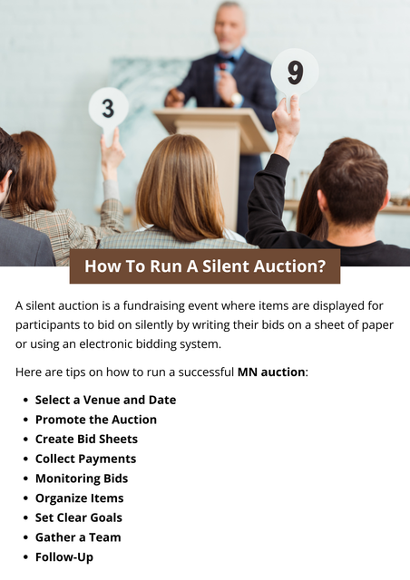 To run a silent auction, select desirable items, set a date and location, and promote the event. Display items with bid sheets and starting bids. Participants write their bids discreetly. Set a closing time for bids. The highest bid wins each item. Announce winners, collect payments, and distribute items. Thank participants and donors for their support. To know more visit here https://www.auctionmasters.com/