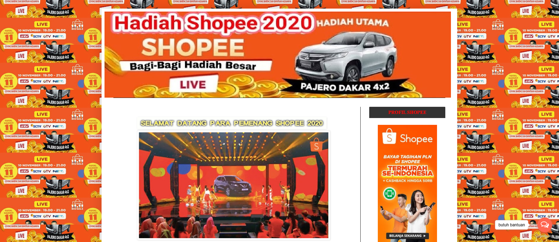 Stored capture of undianshopee3535.blogspot.com