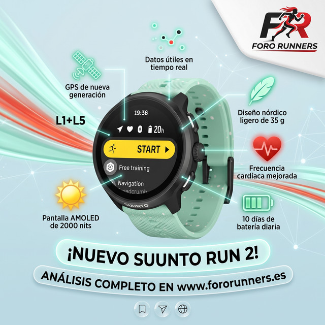 Suunto Run 2: análisis, especificaciones técnicas y precio del nuevo reloj con GPS de doble banda y pantalla AMOLED
