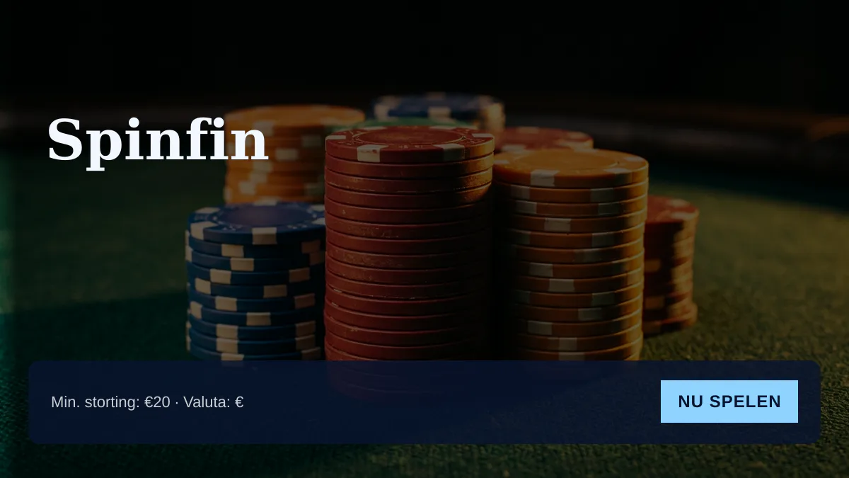 Spinfin casino — welkomstbonus 100% match bonus tot €2.000 + 150 FS, betalingen: Visa, Mastercard, Skrill, Neteller, Paysafecard