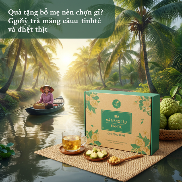 Quà tặng bố mẹ nên chọn gì? Gợi ý trà mãng cầu tinh tế và thiết thực