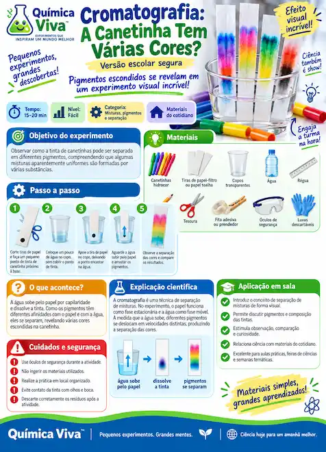 Experimento Separação de Cores da Caneta - Kit Química Viva™