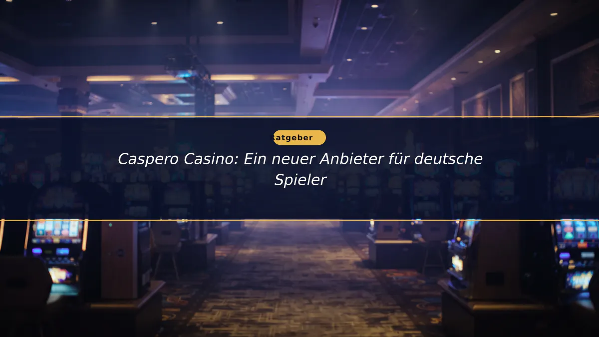 Caspero Casino: Ein neuer Anbieter für deutsche Spieler