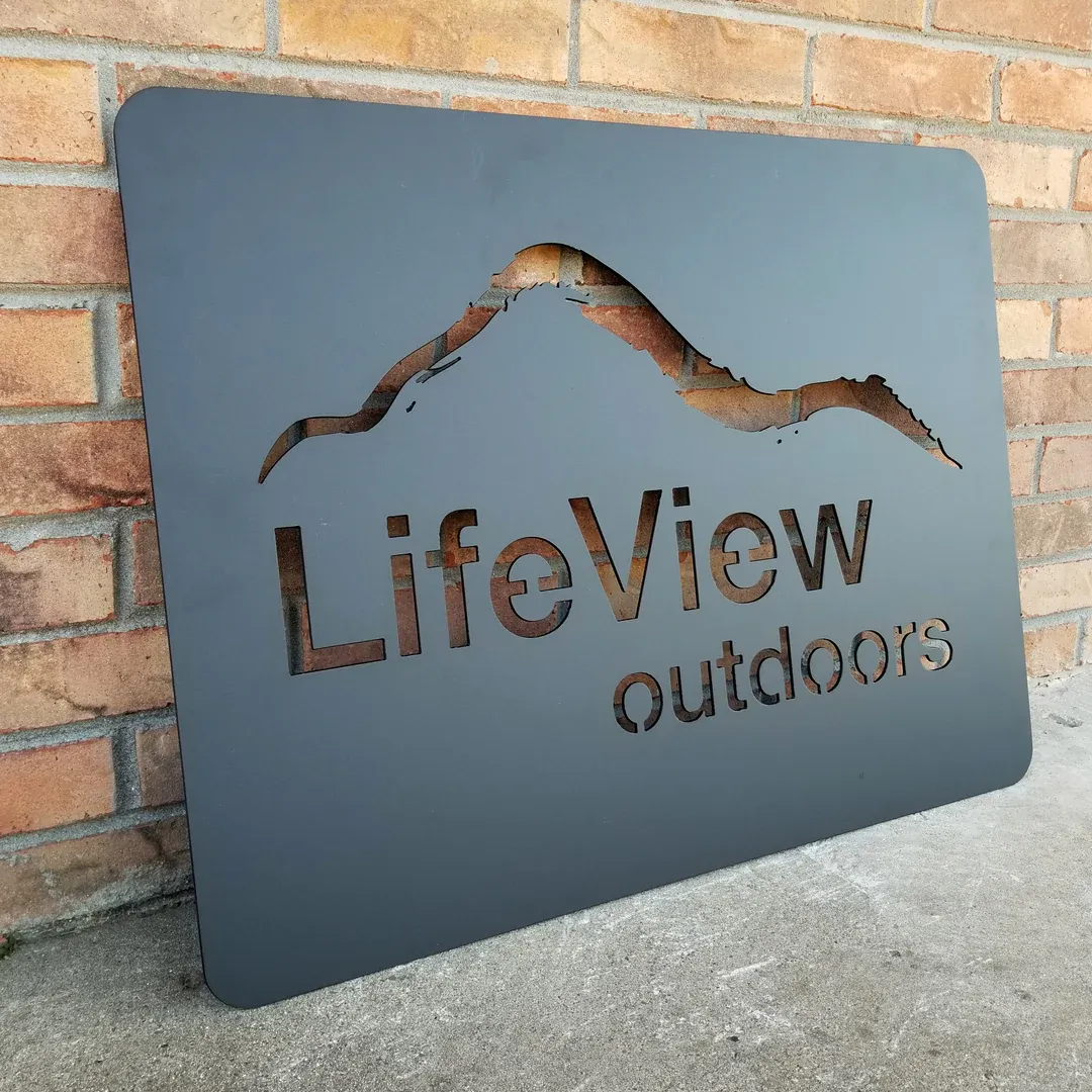 3D hollow cut backlit sign, outdoor custom laser cut metal signs and laser cut signs - quicksignage.com
