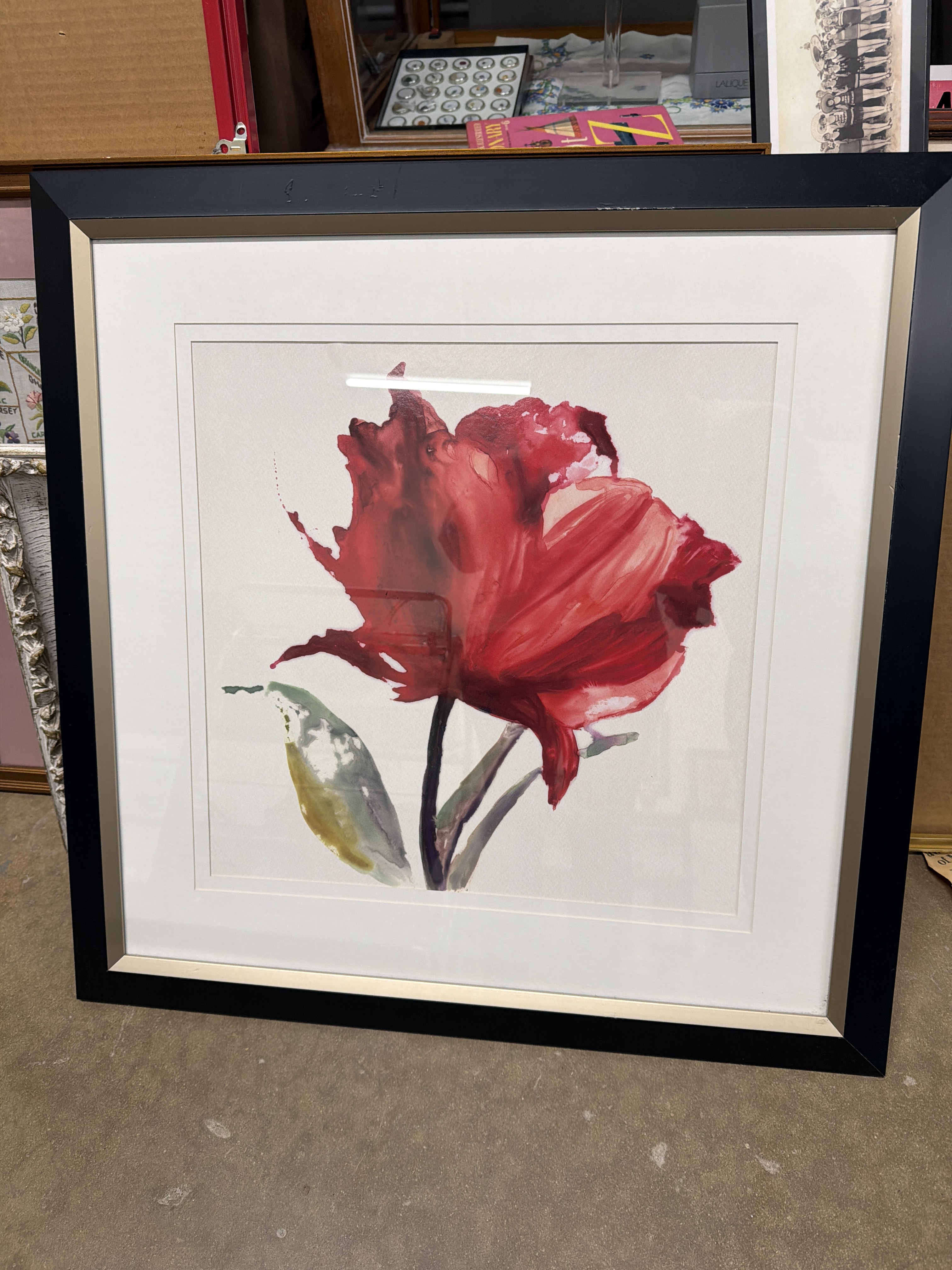 Red Floral Art