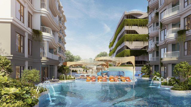 Coralina Kamala — aerial view of pools complex, Kamala Phuket