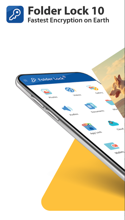 Folder Lock 10 premium security app dashboard interface