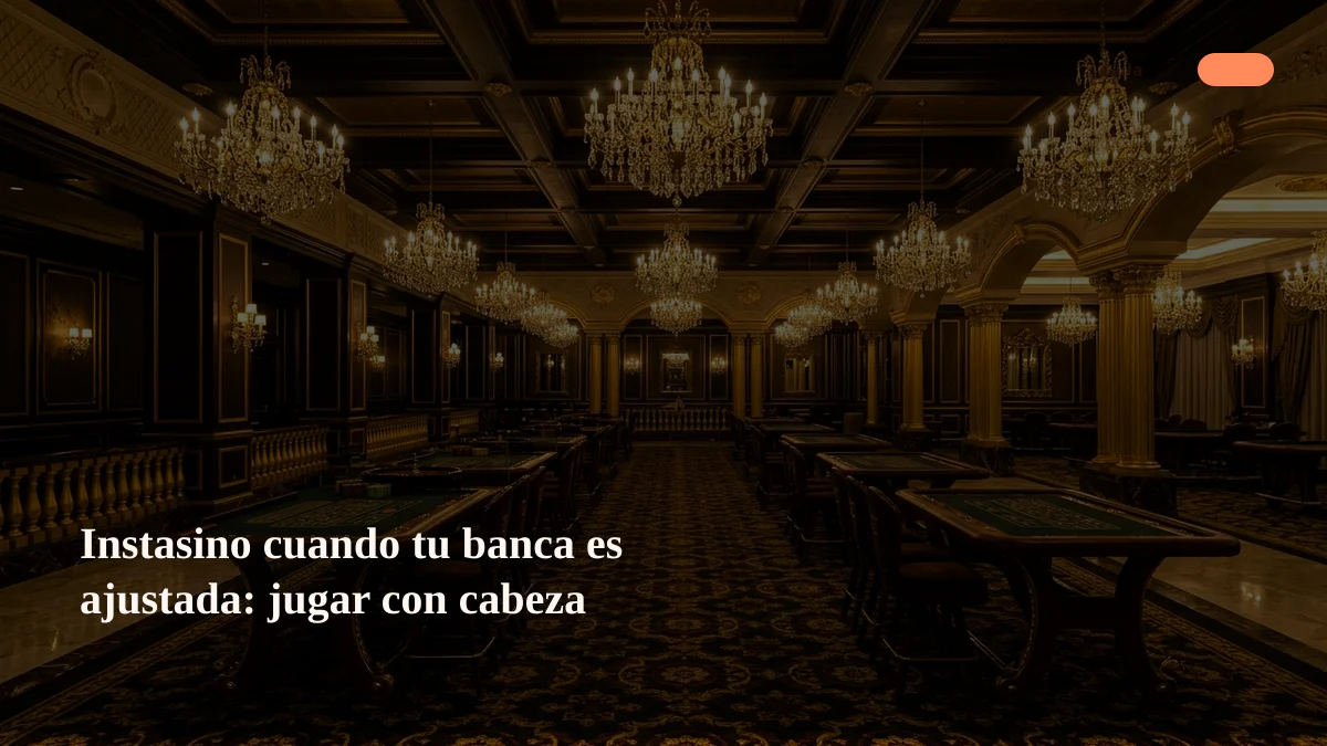 Instasino cuando tu banca es ajustada: jugar con cabeza