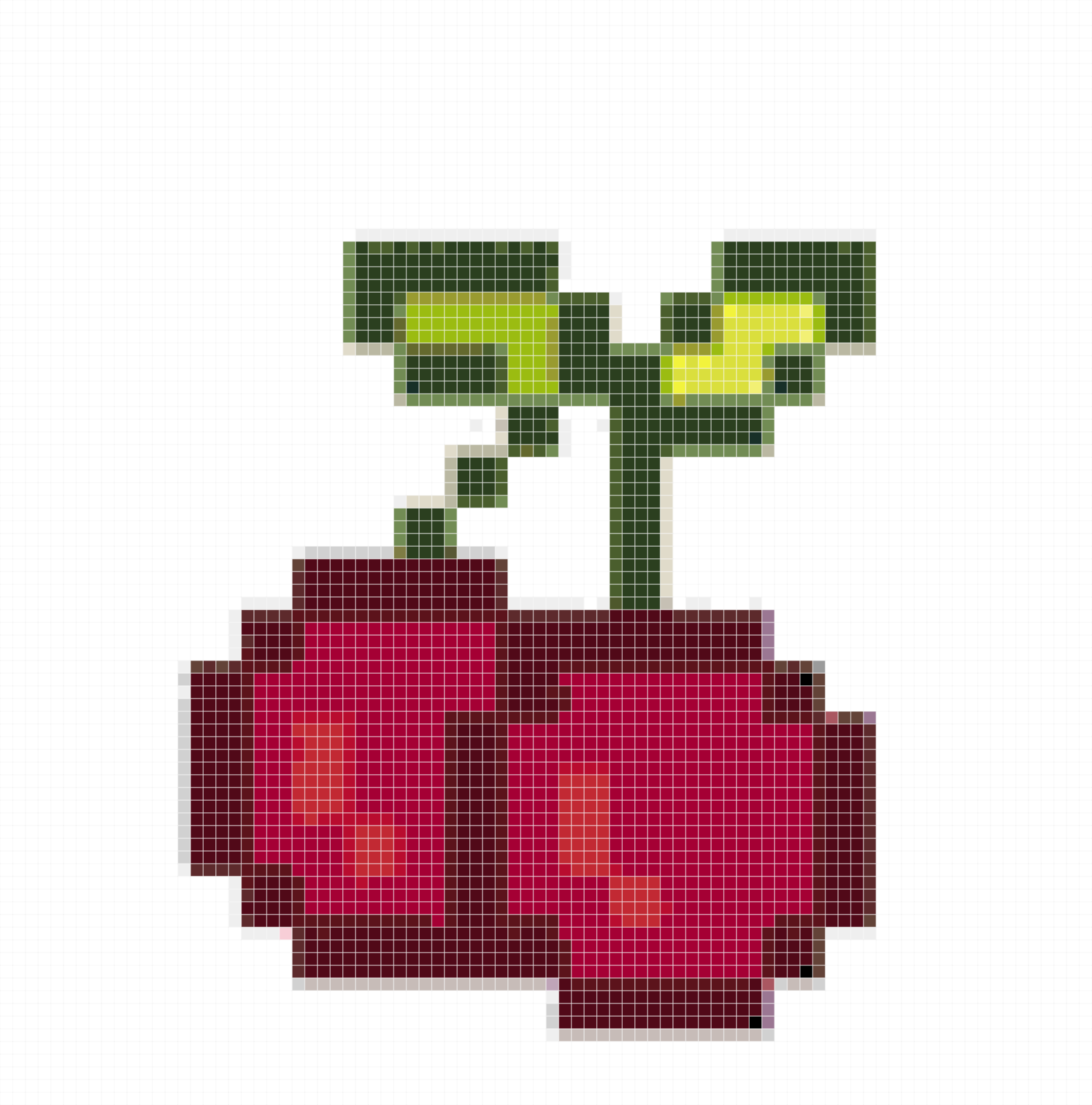 Retro Cherry Pixel Art Pattern