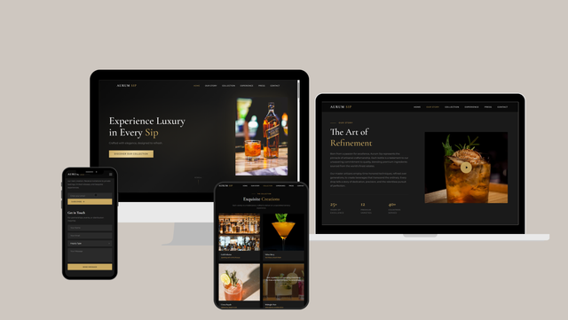 AURUM SIP Premium Beverage Branding