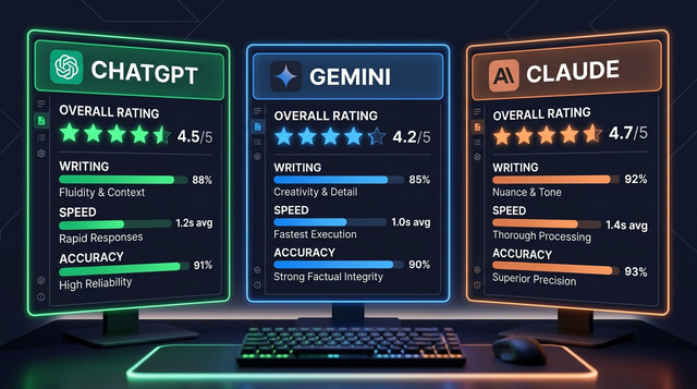 مقارنة بين ChatGPT وGemini وClaude كأدوات AI مجانية 2026 للكتابة وصناعة المحتوى العربي