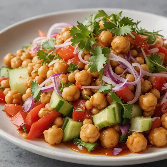 Flavor-Packed Crunchy Thai Chickpea Salad