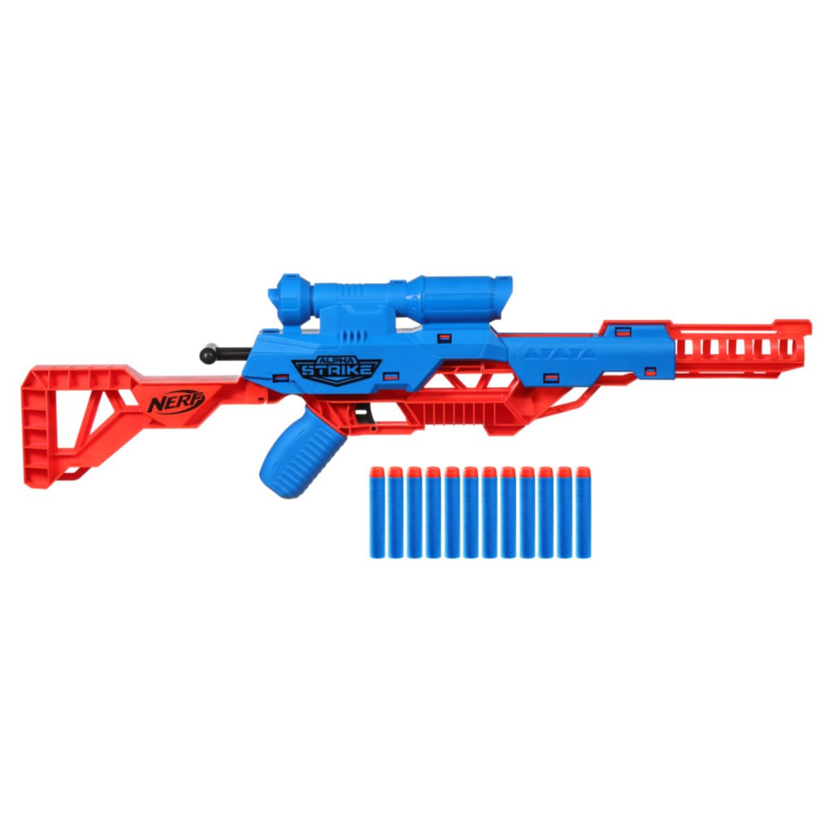 Nerf Alpha Strike Wolf LR-1 Blaster with Targeting Scope, 12 Nerf Darts, Toys for Kids Teens and Adults, Fun Gift Toy for Boys, Birthday Gift Toy for Kids Ages 8+ photo 2
