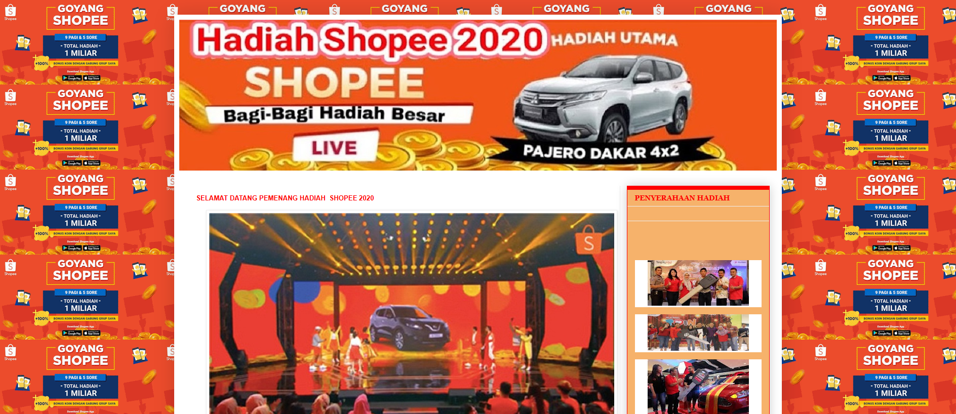 Stored capture of shopeeinc1111.blogspot.com
