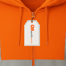 Full front zip close-up