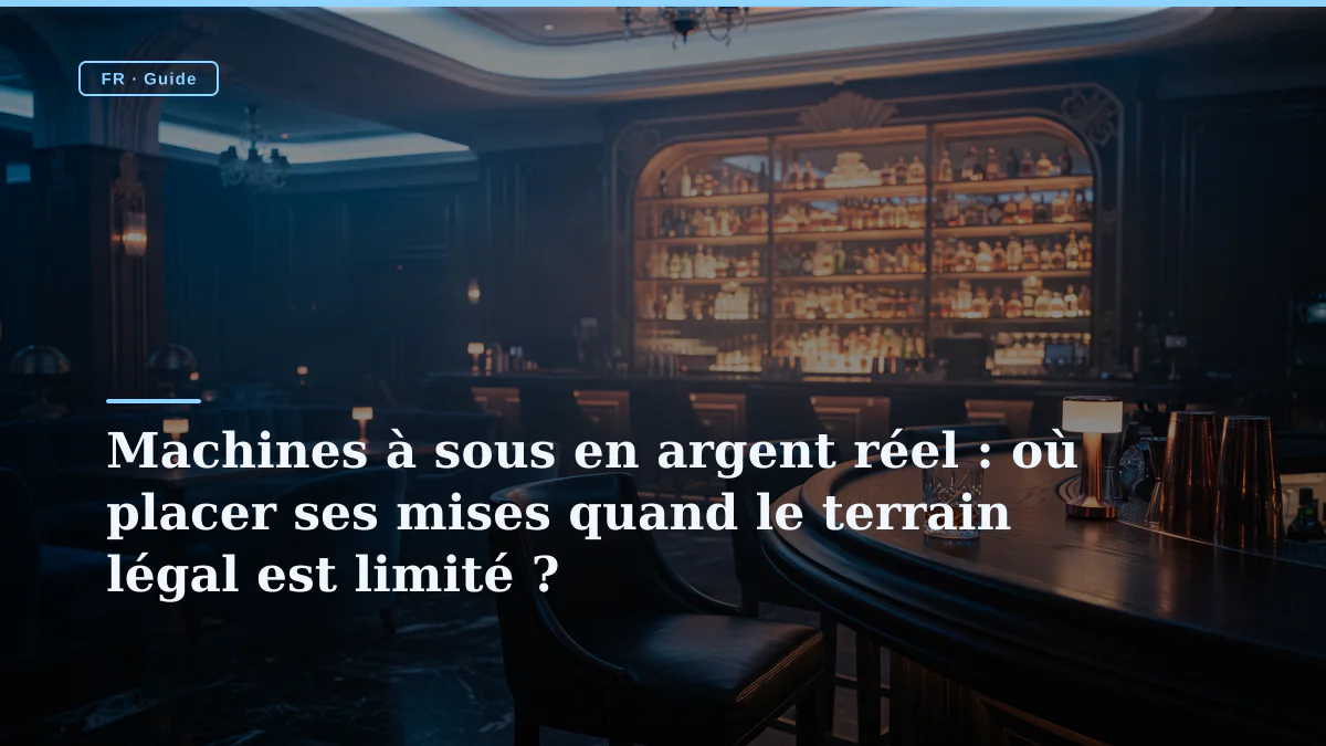 Machines à sous en argent réel : où placer ses mises quand le terrain légal est limité ?
