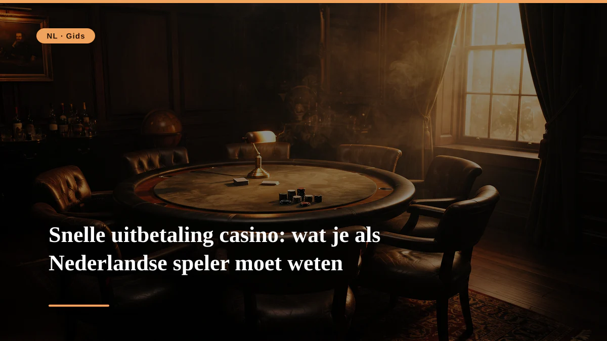 Snelle uitbetaling casino: wat je als Nederlandse speler moet weten
