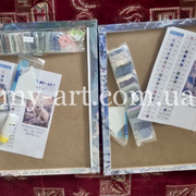 Алмазна мозаїка на підрамнику Диптих Вовк та вовчиця 2 х 40 х 50 см (арт. 04582)