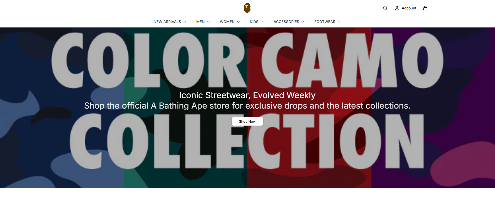 Stored capture of bapewear.shop