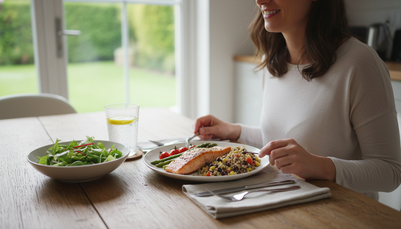 cenas saludables rápidas en menos de 15 minutos con verduras y proteína