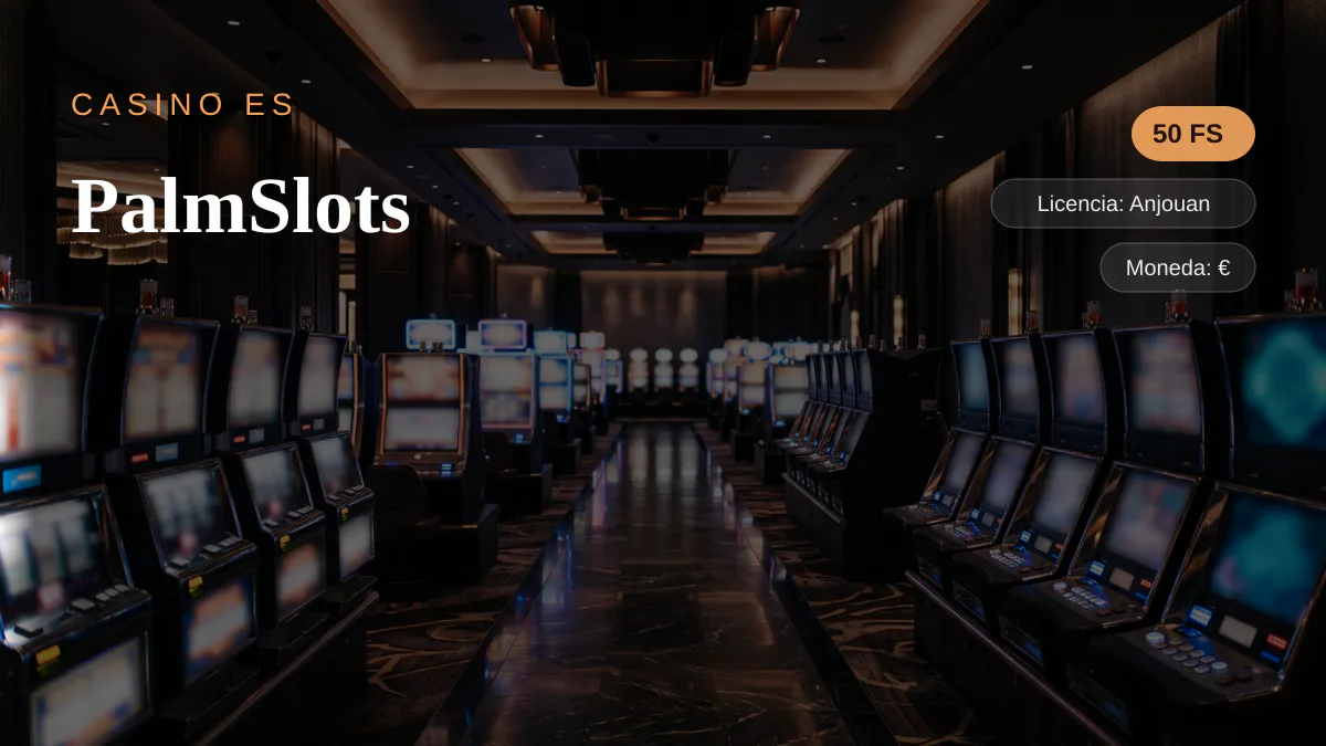 PalmSlots casino — bono de bienvenida 100% hasta 500€ + 50 FS, pagos: Visa, Mastercard, Skrill, Neteller, Paysafecard