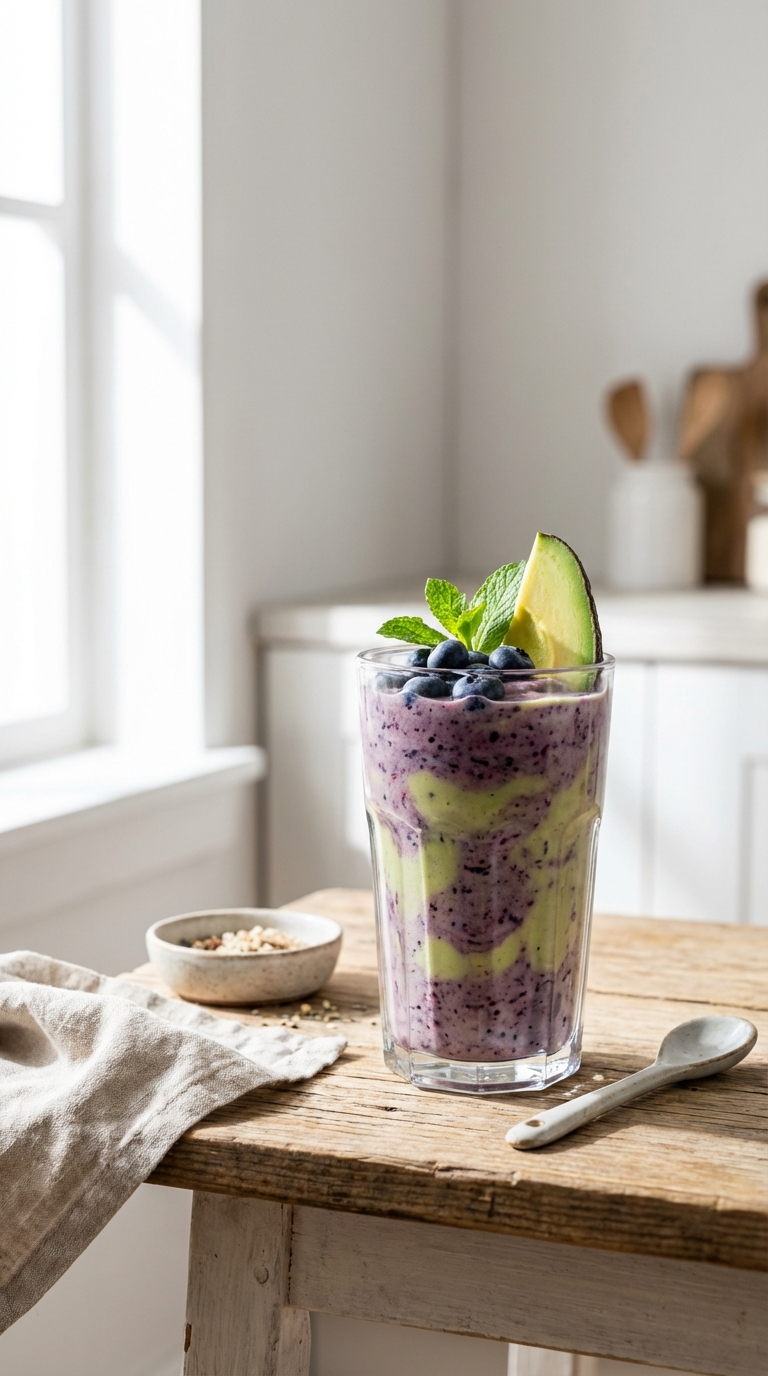 Blueberry Avocado Dream — Best smoothie recipes healthy fruit Variation