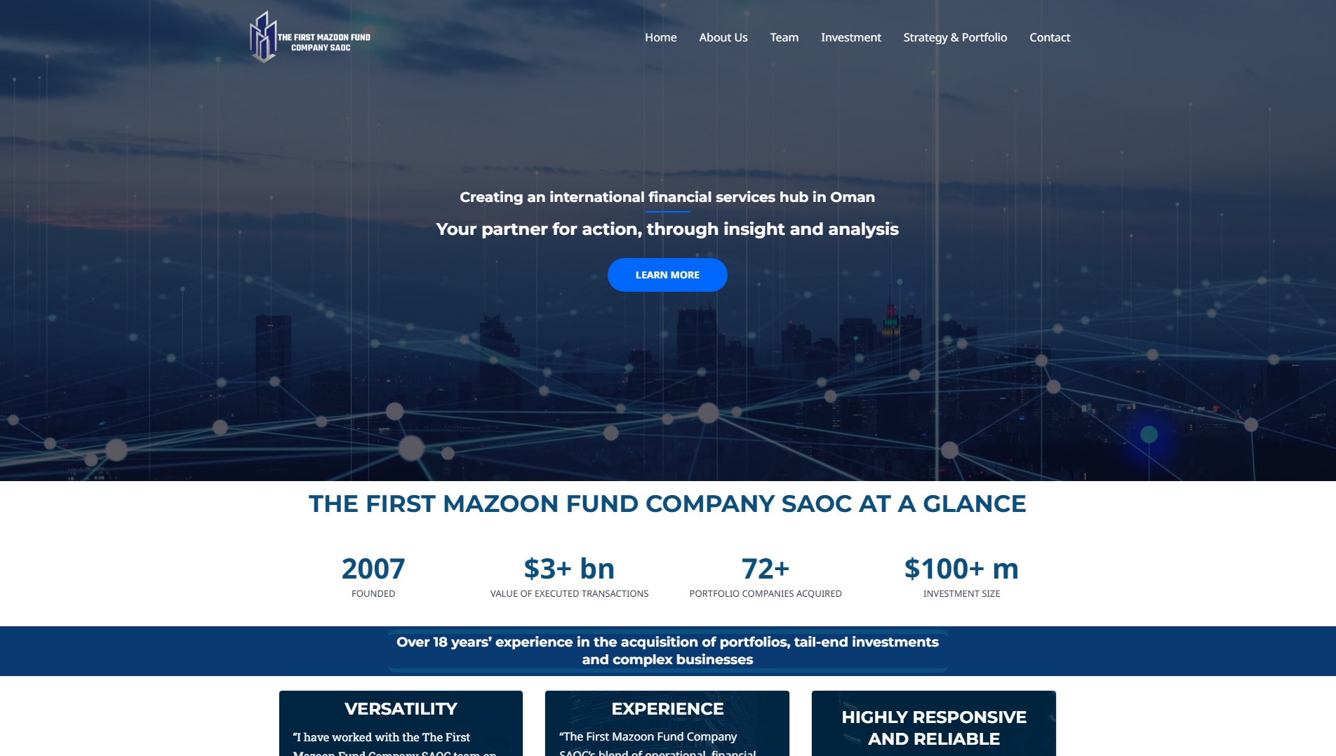 Screenshot of firstmazoonfund.com