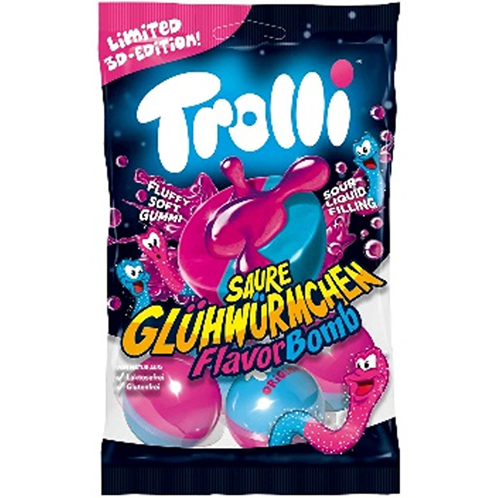 Sour Glowworms Flavour Bomb Trolli