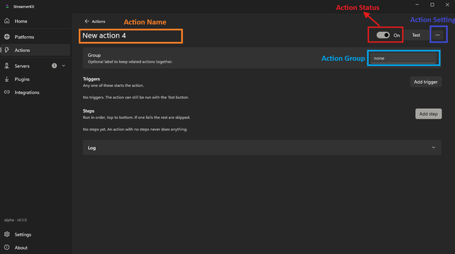 Action editor overview