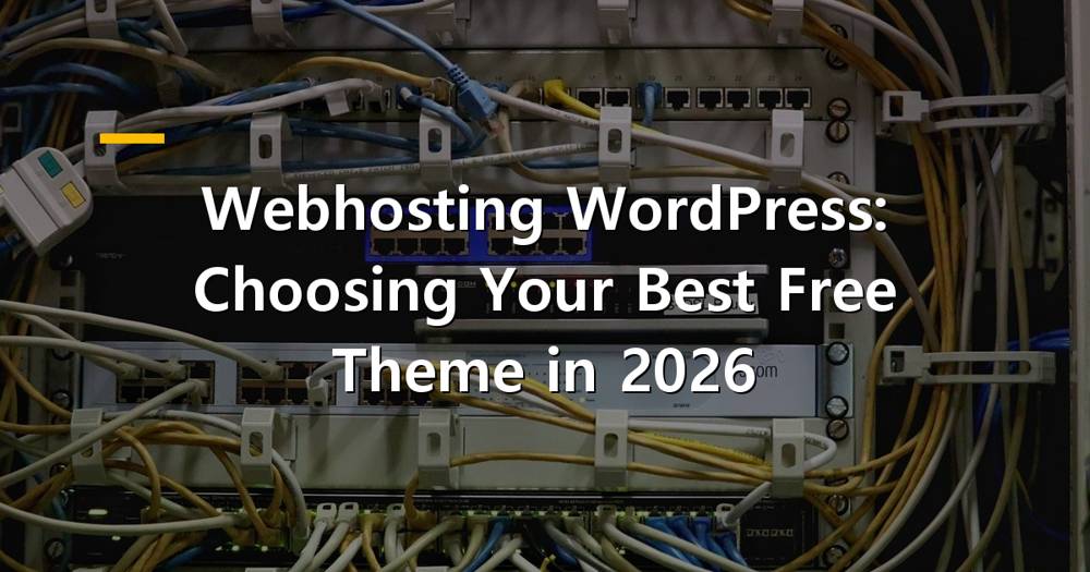 Laptop showing WordPress theme options on a webhosting dashboard